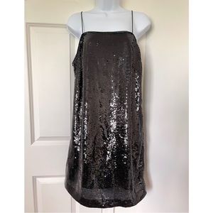 H&M : Black Midi Sequin Dress | Size M | New